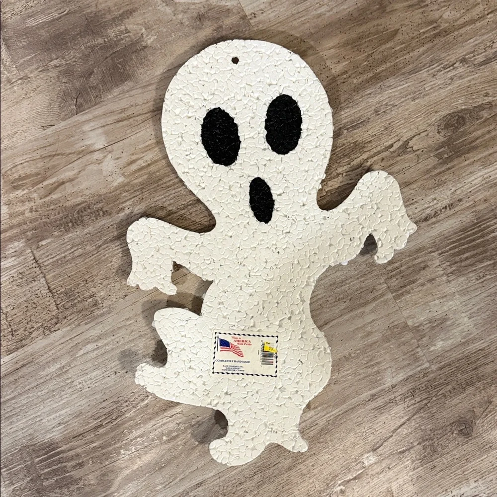 Vintage Melted Plastic Popcorn Ghost Halloween Decor